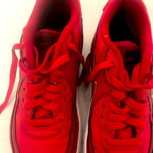 Red pair Nike air sneakers size us 5